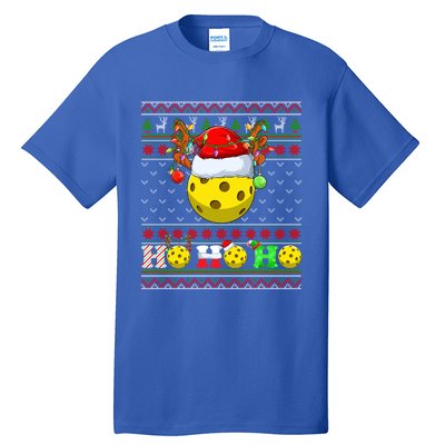 Pickleball Ball Xmas Tree Lights Ugly Christmas Sweater Gift Tall T-Shirt