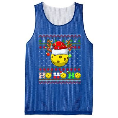 Pickleball Ball Xmas Tree Lights Ugly Christmas Sweater Gift Mesh Reversible Basketball Jersey Tank