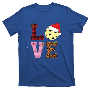 Pickle Ball Xmas Pajama Tee Leopard Patterns Plaid Gift T-Shirt