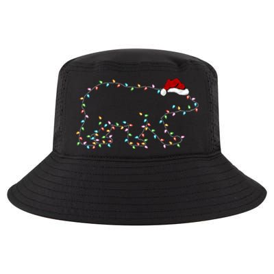 Polar Bear Xmas Lighting Santa Hat Polar Bear Christmas Funny Gift Cool Comfort Performance Bucket Hat