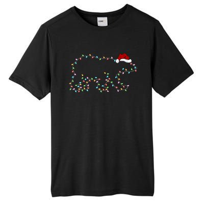 Polar Bear Xmas Lighting Santa Hat Polar Bear Christmas Funny Gift Tall Fusion ChromaSoft Performance T-Shirt