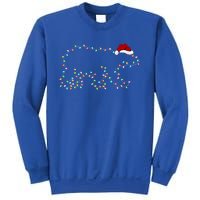 Polar Bear Xmas Lighting Santa Hat Polar Bear Christmas Funny Gift Sweatshirt