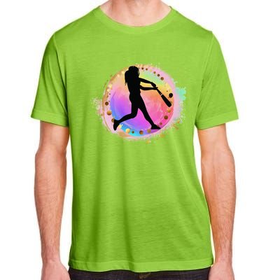 Pink Baseball Y Design Softball Plays Ball Gift Adult ChromaSoft Performance T-Shirt