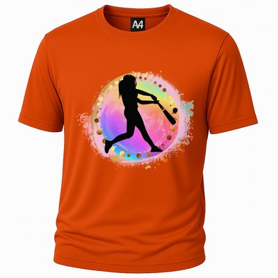 Pink Baseball Y Design Softball Plays Ball Gift Cooling Performance Crew T-Shirt