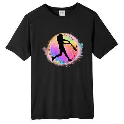 Pink Baseball Y Design Softball Plays Ball Gift Tall Fusion ChromaSoft Performance T-Shirt