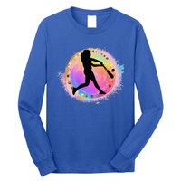 Pink Baseball Y Design Softball Plays Ball Gift Long Sleeve Shirt