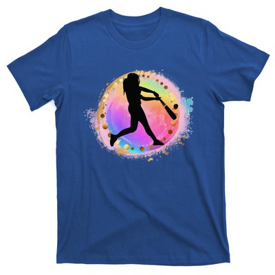 Pink Baseball Y Design Softball Plays Ball Gift T-Shirt