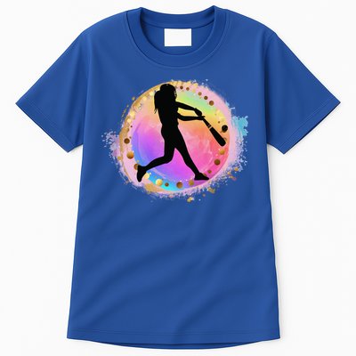 Pink Baseball Y Design Softball Plays Ball Gift Tall T-Shirt