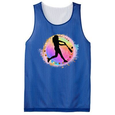 Pink Baseball Y Design Softball Plays Ball Gift Mesh Reversible Basketball Jersey Tank