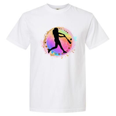 Pink Baseball Y Design Softball Plays Ball Gift Garment-Dyed Heavyweight T-Shirt