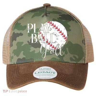 Play Ball Yall Baseball Sport Lover Legacy Tie Dye Trucker Hat