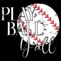 Play Ball Yall Baseball Sport Lover V-Neck T-Shirt