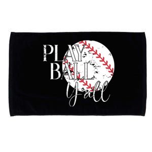 Play Ball Yall Baseball Sport Lover Microfiber Hand Towel