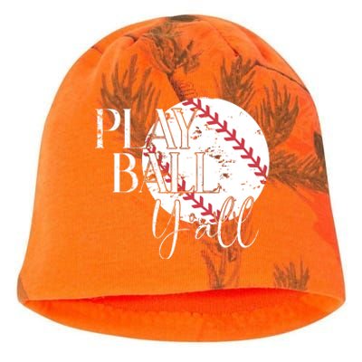 Play Ball Yall Baseball Sport Lover Kati - Camo Knit Beanie