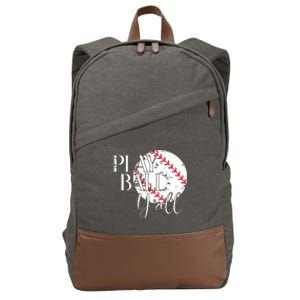 Play Ball Yall Baseball Sport Lover Cotton Canvas Backpack