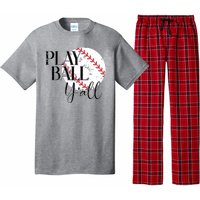 Play Ball Yall Baseball Sport Lover Pajama Set