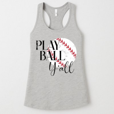 Play Ball Yall Baseball Sport Lover Womens Tank Top