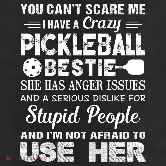 PICKLEBALL Bestie You Can’t Scare Me 11oz C Handle Ceramic Mug