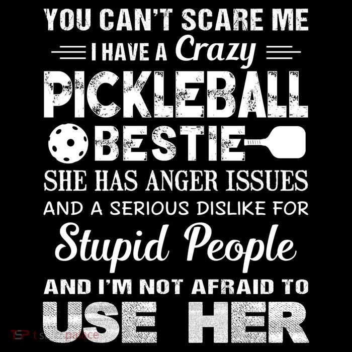 PICKLEBALL Bestie You Can’t Scare Me Baby Bodysuit