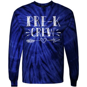 PreK Crew 1st Day Of School PreK Teacher Team Tie-Dye Long Sleeve Shirt