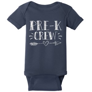 Prek Crew 1st Day Of School Prek Teacher Team Baby Bodysuit