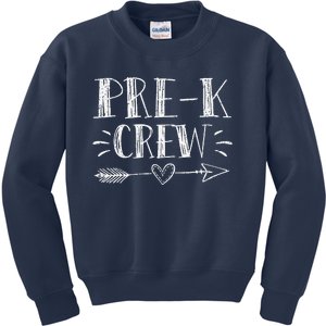 Prek Crew 1st Day Of School Prek Teacher Team Kids Sweatshirt