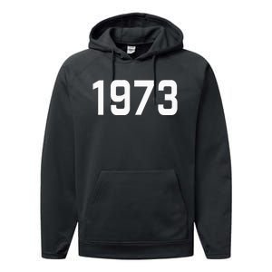 Pro Choice 1973 Womens Rights Feminism Roe Wade Performance Fleece Hoodie