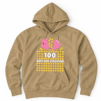 Pig Coin 100 Days Of School And Counting Teacher Student Hoodie