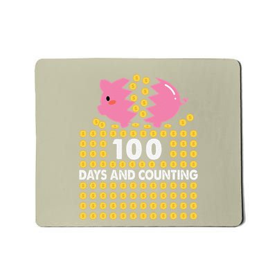Pig Coin 100 Days Of School And Counting Teacher Student Mousepad