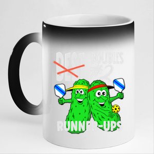 Pickleball Champs 2nd Place Doubles Funny Cute Gift 11oz Black Color Changing Mug