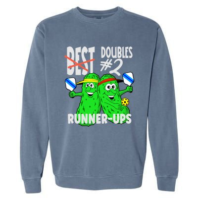 Pickleball Champs 2nd Place Doubles Funny Cute Gift Garment-Dyed Sweatshirt