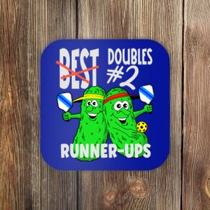 Pickleball Champs 2nd Place Doubles Funny Cute Gift Coaster