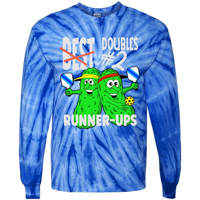 Pickleball Champs 2nd Place Doubles Funny Cute Gift Tie-Dye Long Sleeve Shirt