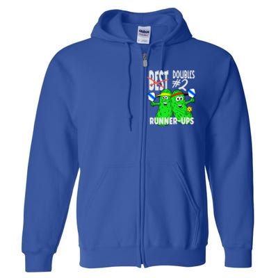 Pickleball Champs 2nd Place Doubles Funny Cute Gift Full Zip Hoodie