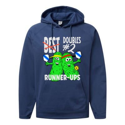 Pickleball Champs 2nd Place Doubles Funny Cute Gift Performance Fleece Hoodie