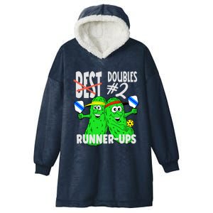 Pickleball Champs 2nd Place Doubles Funny Cute Gift Hooded Wearable Blanket