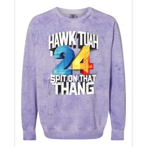 Presidential Candidate 2024 Hawk Tush Spit On That Thing Gift Colorblast Crewneck Sweatshirt