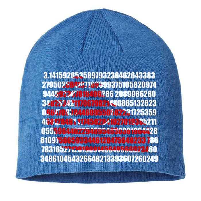 Pi Cake 3 14 Number Symbol For Math Teacher Great Gift Sustainable Beanie