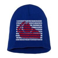 Pi Cake 3 14 Number Symbol For Math Teacher Great Gift Short Acrylic Beanie