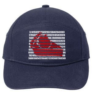 Pi Cake 3 14 Number Symbol For Math Teacher Great Gift 7-Panel Snapback Hat