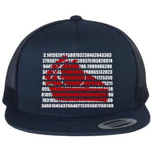 Pi Cake 3 14 Number Symbol For Math Teacher Great Gift Flat Bill Trucker Hat