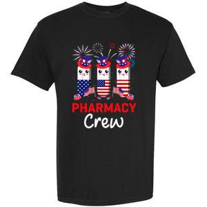 Pharmacy Crew 4th Of July Cute Pills American Patriotic Garment-Dyed Heavyweight T-Shirt