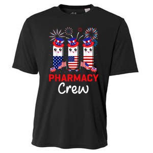 Pharmacy Crew 4th Of July Cute Pills American Patriotic Cooling Performance Crew T-Shirt