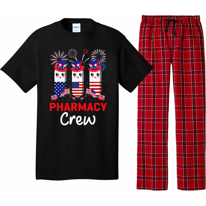 Pharmacy Crew 4th Of July Cute Pills American Patriotic Pajama Set