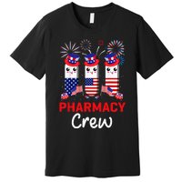 Pharmacy Crew 4th Of July Cute Pills American Patriotic Premium T-Shirt