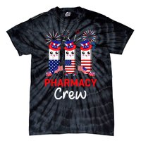 Pharmacy Crew 4th Of July Cute Pills American Patriotic Tie-Dye T-Shirt