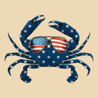 Patriotic Crab 4th Of July Usa Crustacean Seafood Crabbing Drawstring Bag