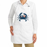 Patriotic Crab 4th Of July Usa Crustacean Seafood Crabbing Apron