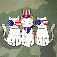Patriotic Cat 4th Of July Funny Kitten Cat Lover Pet Owner Legacy Tie Dye Trucker Hat