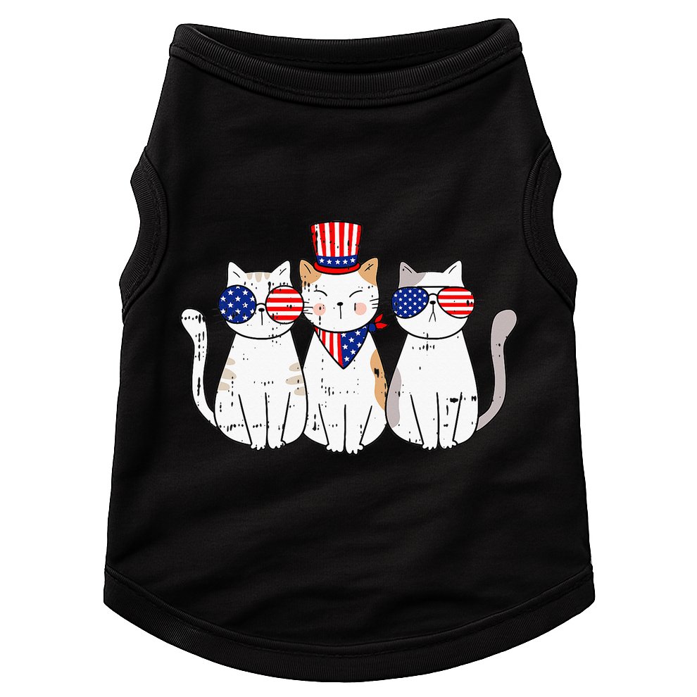 Patriotic Cat 4th Of July Funny Kitten Cat Lover Pet Owner Doggie Tank